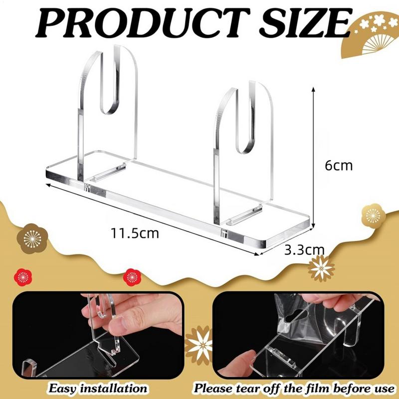 Chinese Hand Fan Stand Transparent Acrylic Storage Shelf For Foldable Fan Home Decoration Organizer Rack For Home Living Room