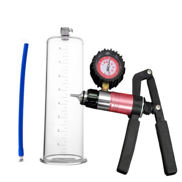 Top Quality Penis Vacuum Pump Manual Cock Enhancer Male Masturbator Penile Trainer Tool Adult Sex Toys Men Enlargement