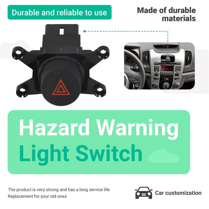 Car Hazard Warning Switch Emergency Light Switch Double Flash Button For Kia Cerato Forte 2009 2010 2011 2012 937901M000-A99D
