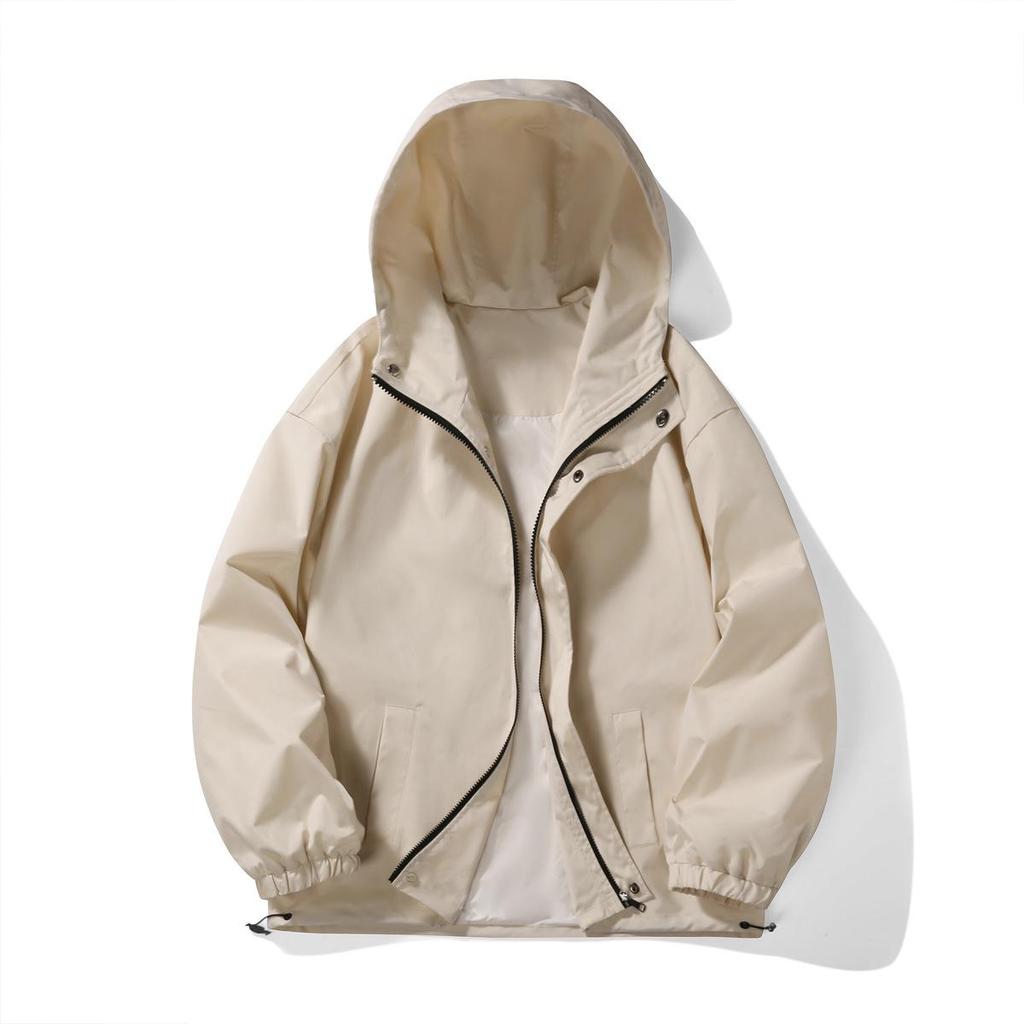 Autumn 2025 Men's Hong Kong Style Waterproof Windbreaker Jacket with Hood
