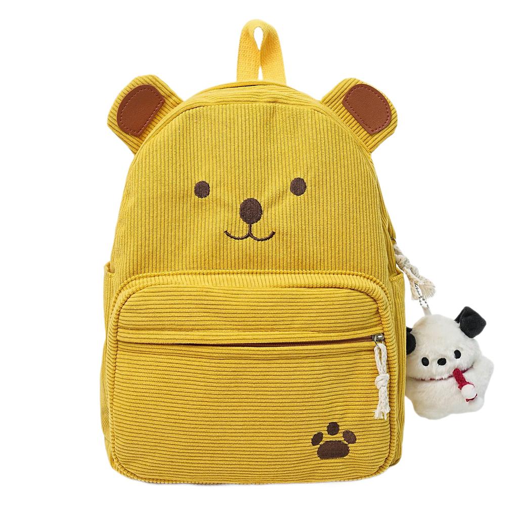 Schoolbag New Cartoon Bear Plush Backpack Female Junior High School College Student Backpack Lightweight Large Capacity Class Commuter School Bag