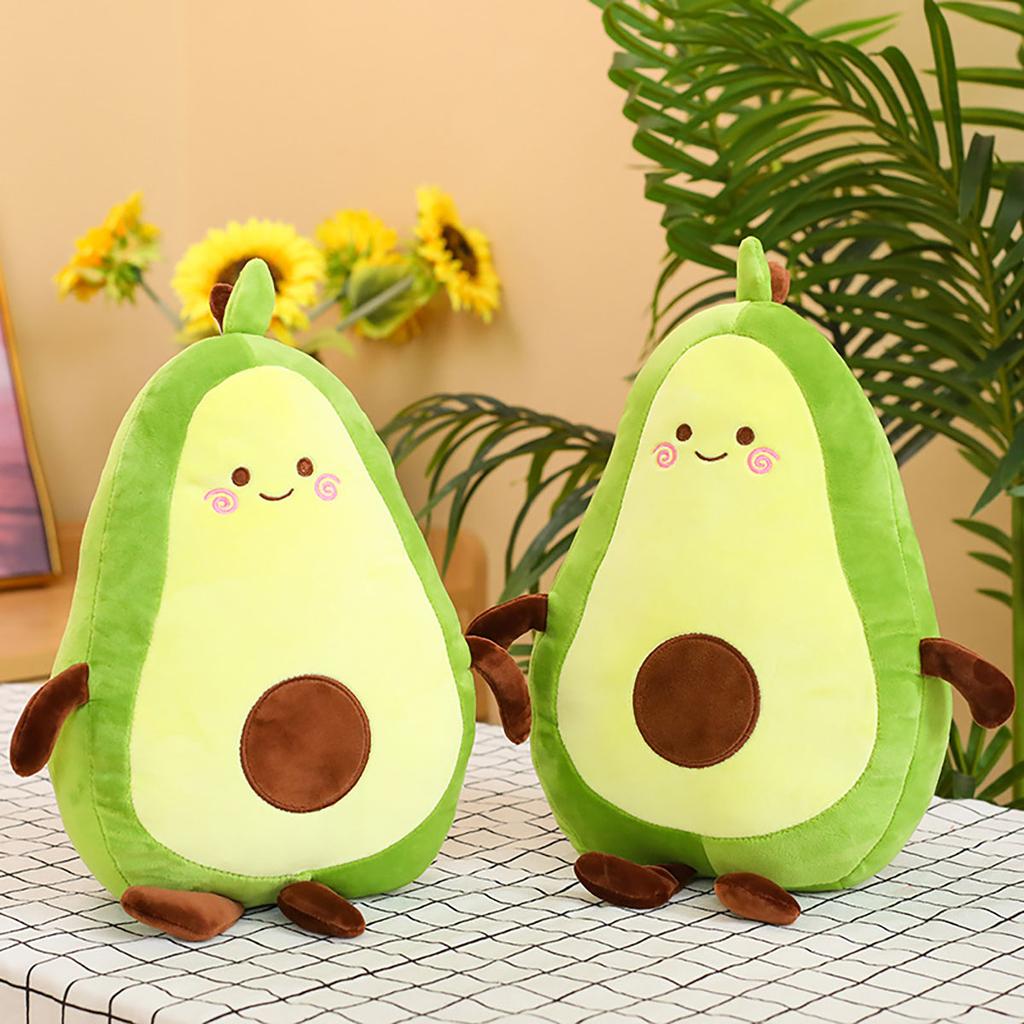 Comfortable Avocado Soft Pillow Plush Toy Kawaii Cartoon Fruits Appease Girls Baby Doll Toys