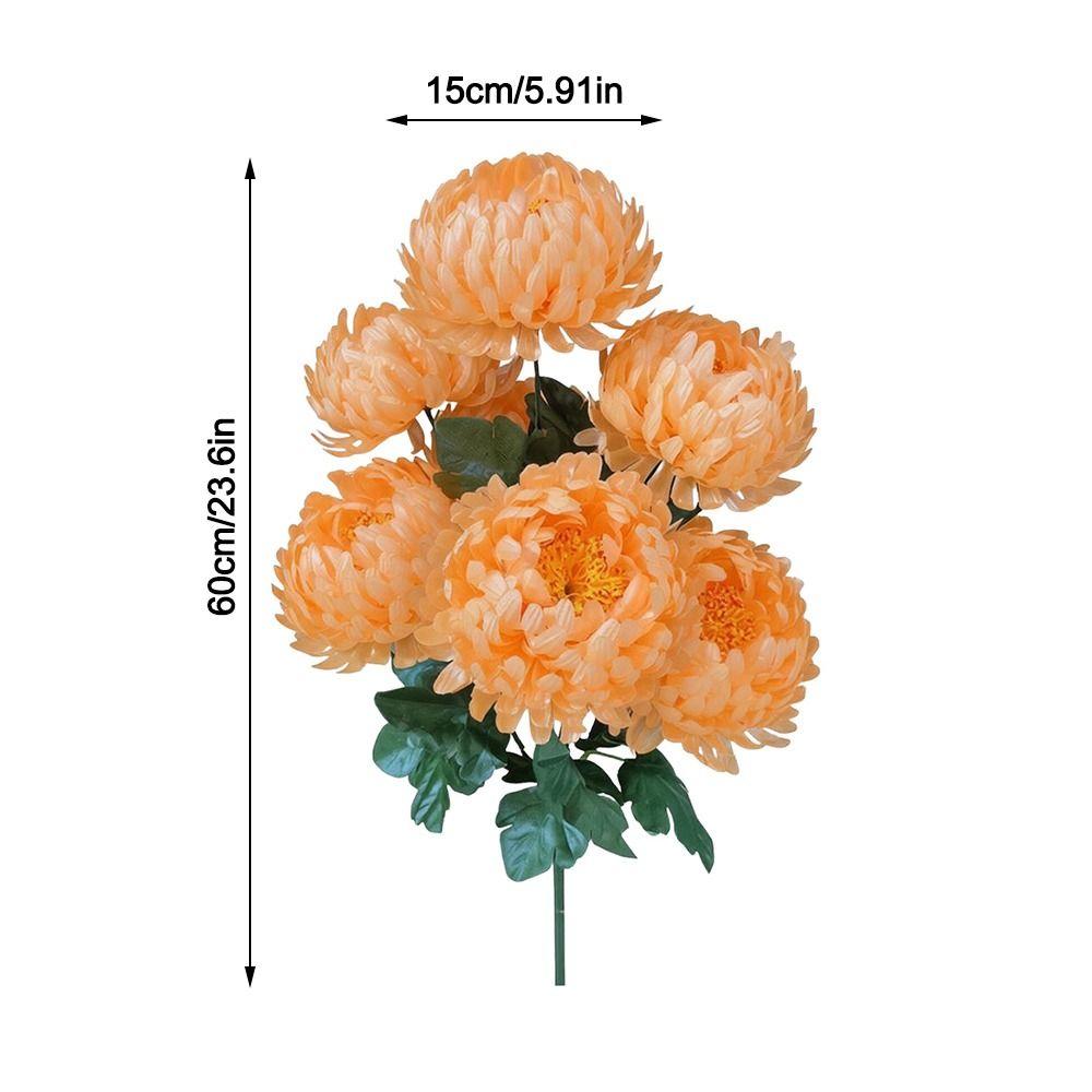 7Head Artificial Flower DIY Flower Silk Chrysanthemum Bouquet Worship Supplies Floral Arrangement Flowers Bouquet