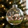 Acrylic Christmas Transparent Ball Ornament for Holiday Tree Decor