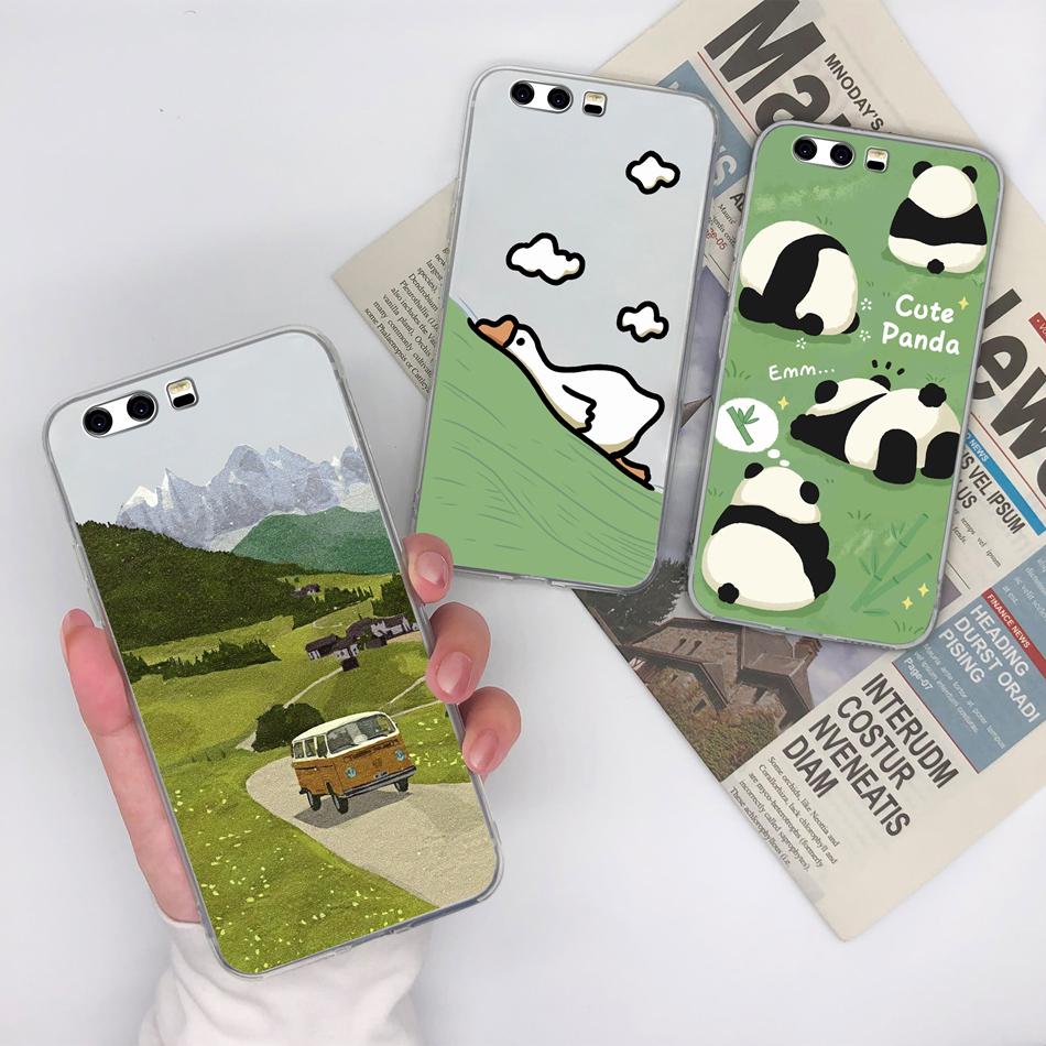 Per Huawei P10 Lite P10 Plus Custodia per Telefono Stile Casual Fantasie Silicone Morbido TPU Trasparente Leggera Copertura Per Huawei P 10+ Funda