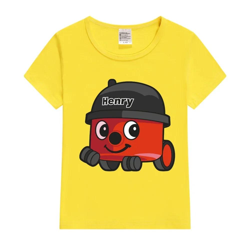 

Henry Hoover Kids T-Shirt Summer Kids T Shirt Graphic Shirt Girls Boys Tops White Short Sleeve Wild Tee Cute Cartoon Car T-shirt 140