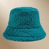 Autumn and winter thermal basin hat retro bucket hat word men and women lamb wool bucket hat