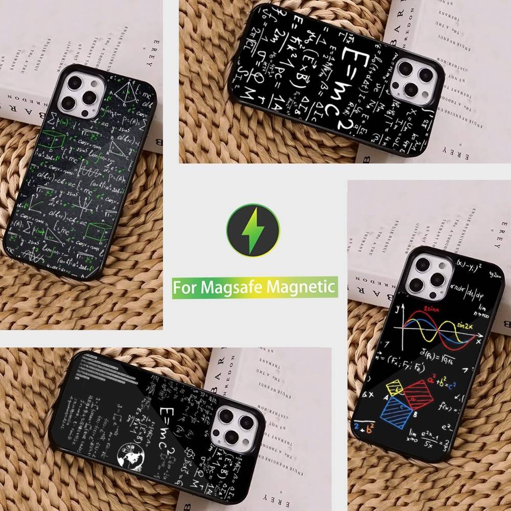 Chemical Math Physics Phone Case For iPhone 16,15,14,13,12,11,Pro,Max,Plus,Mini, Magsafe,Magnetic Wireless Charging Case