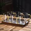 TXRMDX Hitzebeständiges Glas Tassenset mit Holzgriff