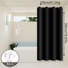 Pure Black Shower Curtain, Simple Solid Color Design, Peva Material, Household Bathroom Partition Shower Curtain