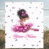 1PC Custom Name Flower Fairy Art Outdooor Flannel Blankets Patterns Throw Blanket All-Season Soft Gift for Couch, Bed, Camping Gifts