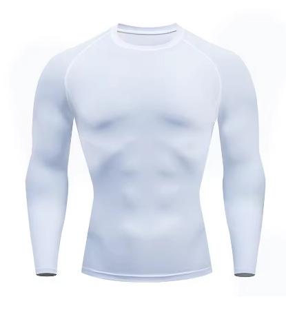 Men's Compression Running T-Shirt Fitness Tight 3D Long Sleeve Sports Shirt Training Jogging Top Sportswear T-Shirt