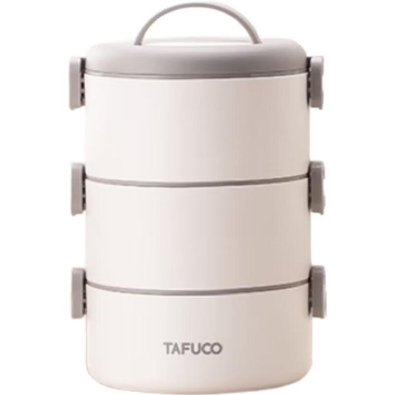 TAFUCO Multi-layer Microwaveable 316L SS Lunch Box