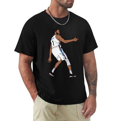 Celebración de triples de Mikal Bridges (Brooklyn) Camiseta Estampado Elegante Manga Corta