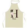 Tablier De Cuisine - Hanna Lettre - Impression Bretonne - Coton Résistant - Liens Réglables