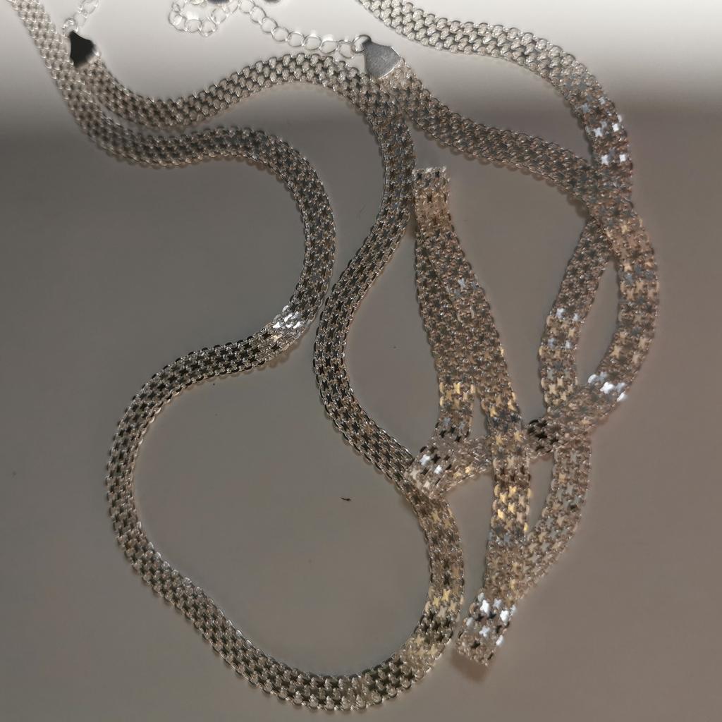 New Arrived Silver Plated Sparkling Braided Choker Necklace for Women Men Birthday Party Gift Fashion Jewelry
