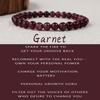 Garnet Bracelet Women's 1mm Small Beaded Bracelet Cherry Red Stone