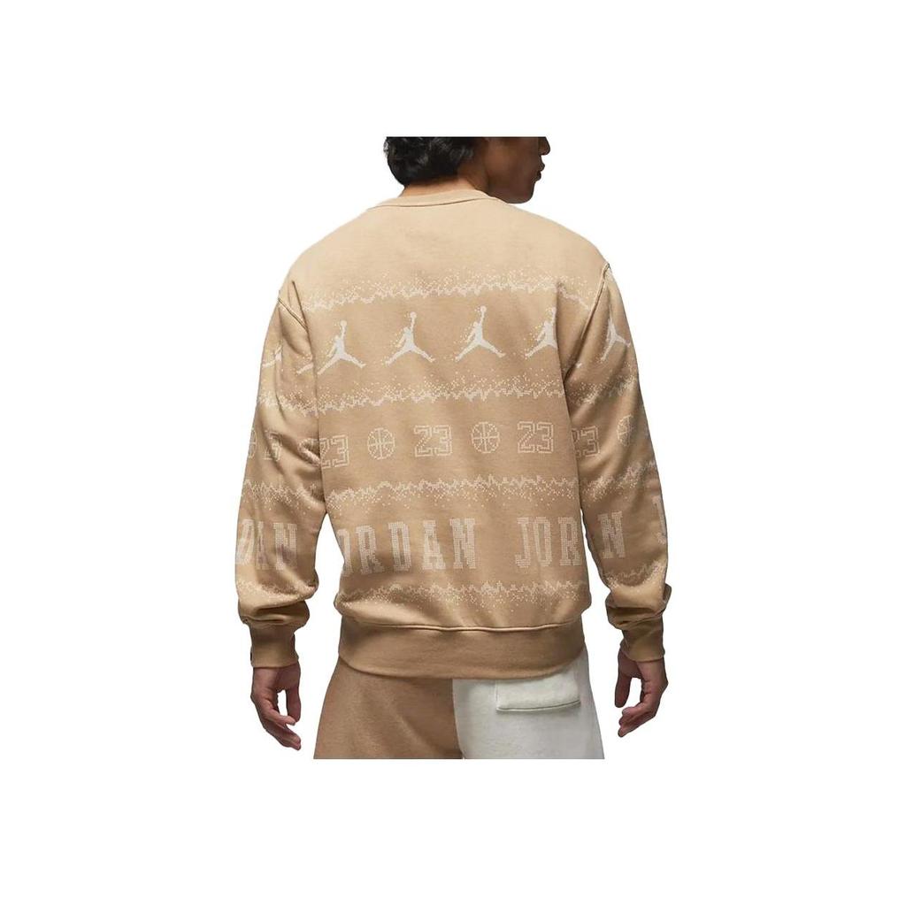 Jordan Essentials Holiday Logo Print Fleecefutter Lässiges Langarm-Sweatshirt Herren Tops Mais FD7464-200