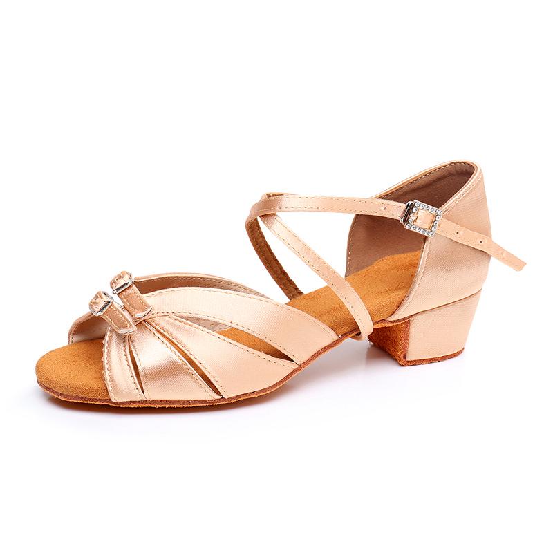 Scarpe da Ballo Latino per Bambine e Adulti: Suola Morbida, Strass, Cha-Cha, Scarpe da Ballo per Allenamento