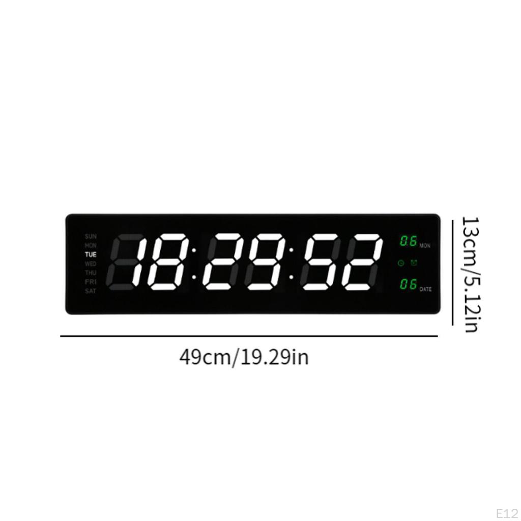 Contemporary LED Wall Clock with Large Digital Display for Stylish Home Decor