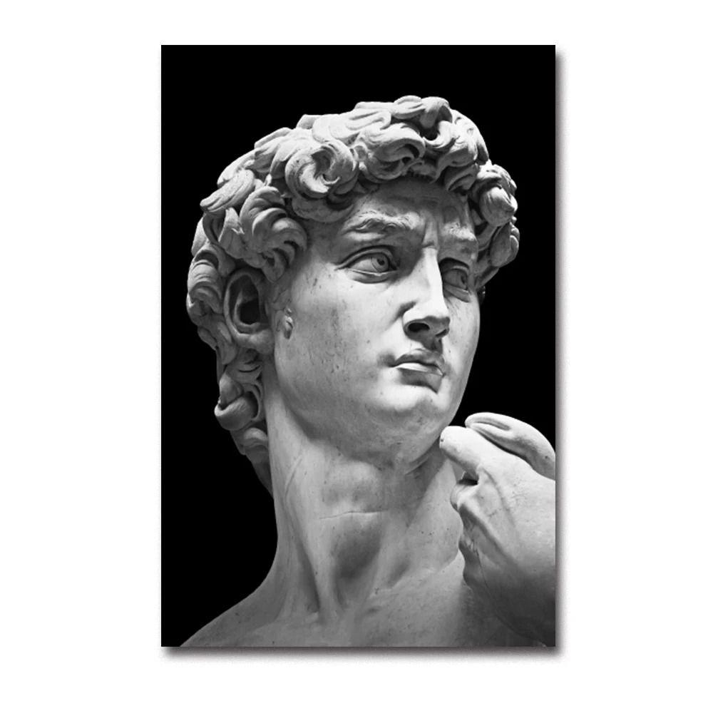 

Modernized Michelangelo David Portrait Metal Tin Sign Home Art Space Decor