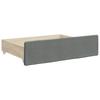 Extendable Daybed with Drawers Dark Grey 90x190 cm Fabric