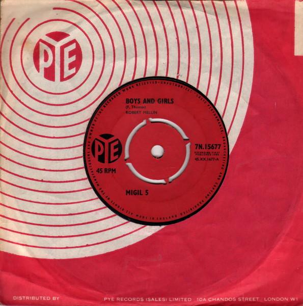 

7inch Record MIGIL FIVE - Boys And Girls 7N15677 Pye Records 1964 UK Rock Used