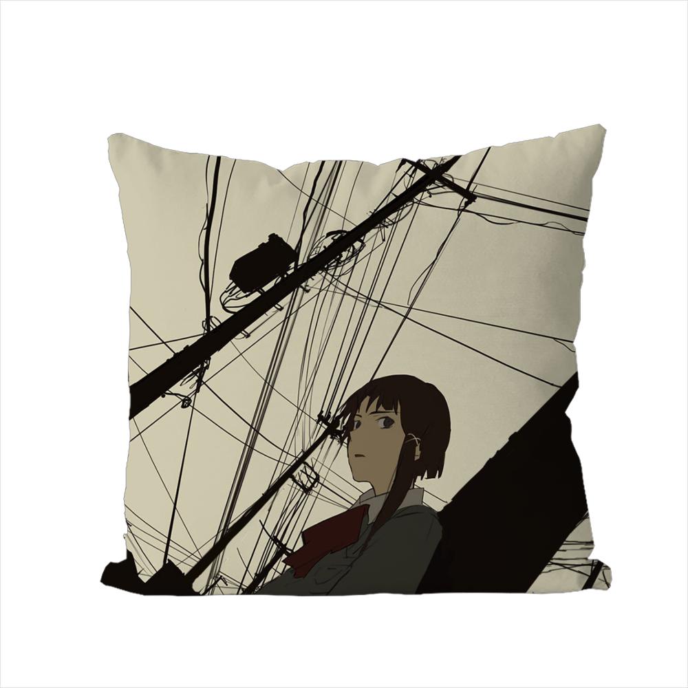 

Serial Experiments Lain Pillow Case For Car Sofa Decorative Home Doublesided Print Plush Square Throw Pillow Cushion Cover 30x30cm