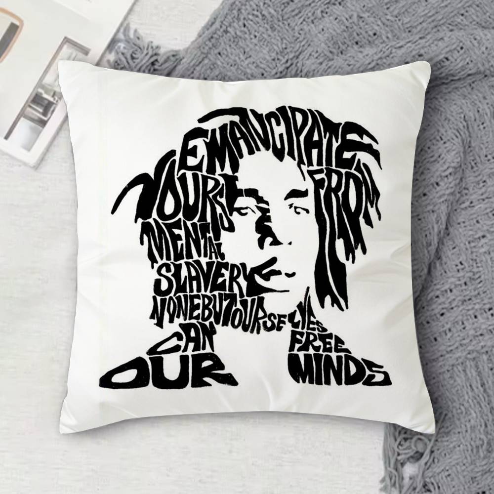 

BBob Marley Doublesided Printed Square Decorative Cushion Cover for Sofa Living Room Home Decor 30x30 cm