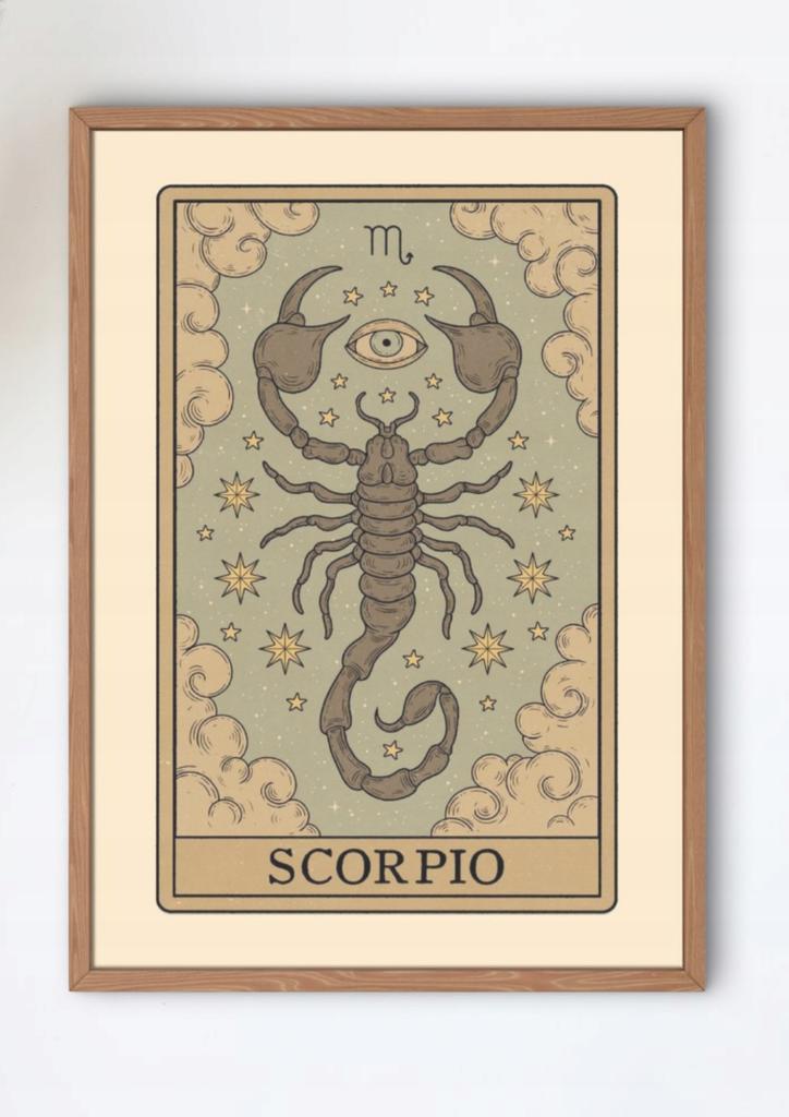 Poster 21X30 Astrology Zodiac Sign Zodiacara Scorpio A4