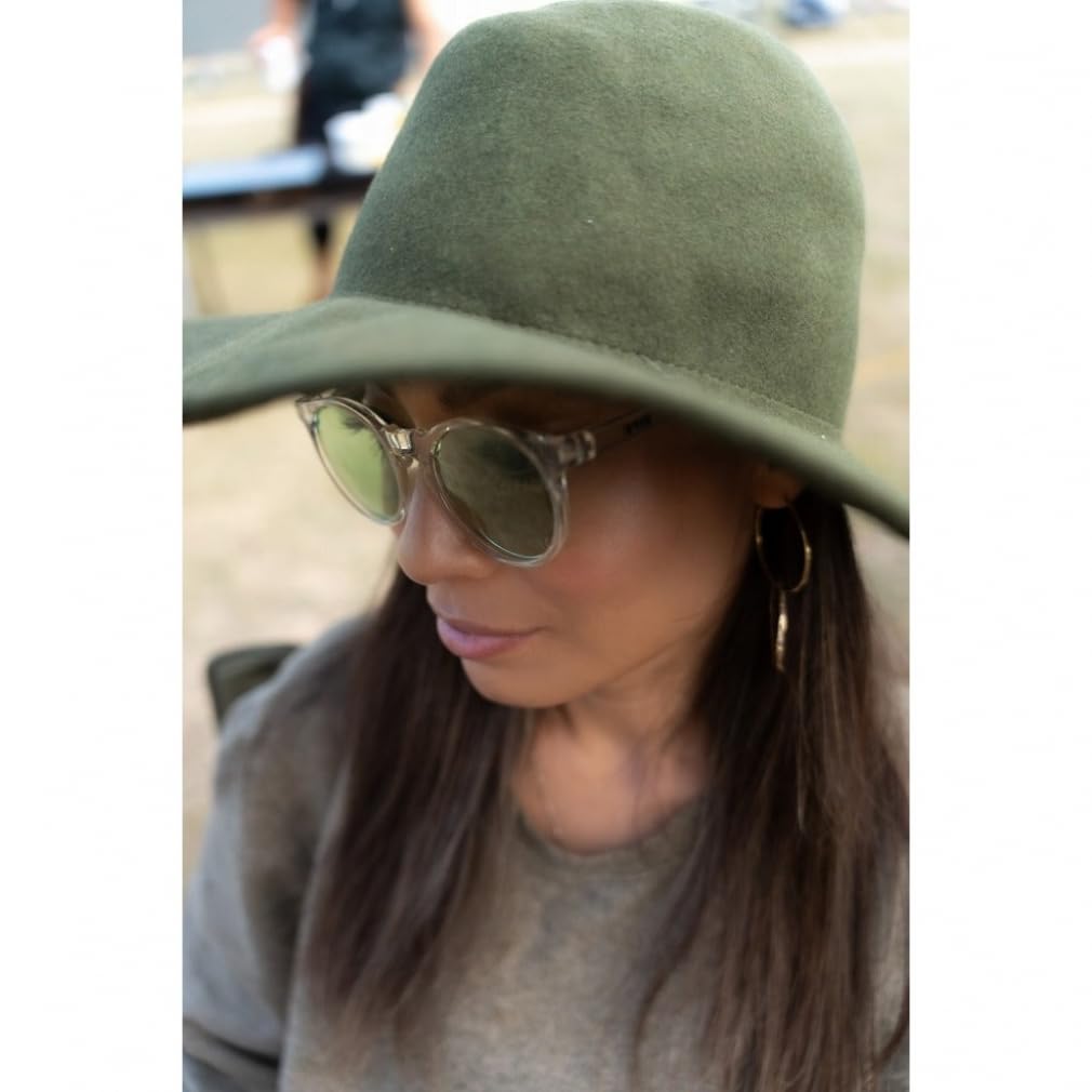 Dang Shades Sunglasses ATZ Crystal Clear Opal Green Polarized