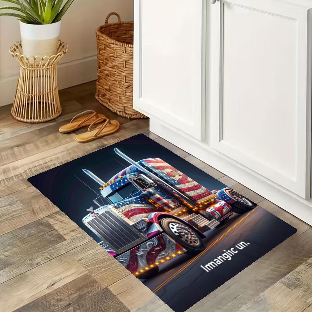 Kw Heavy Trucks Kitchen Mats Durable Bathroom Pads Comfortable Rugs Carpets For Kitchen Home Office Sink Laundry Room Bathroom Decor