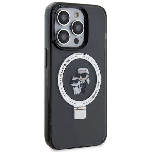 Karl Lagerfeld KLHMP15XHMRSKCK iPhone 15 Pro Max 6.7" Black/black Hardcase Ring Stand Karl&Choupette MagSafe