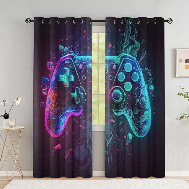 Perdele pentru fereastră pentru jocuri pentru băieți Gamepad pentru adolescenți Perdele opace pentru dormitor Jocuri video Camera de controler Perdele pentru camera de zi