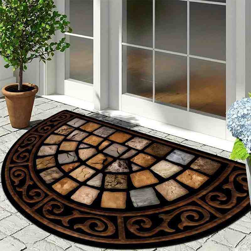 Light Luxury Home Floor Mat Household Non-Slip Crystal Velvet Floor Mat Entrance Door Water-Absorbing And Dirt-Resistant Floor Mat