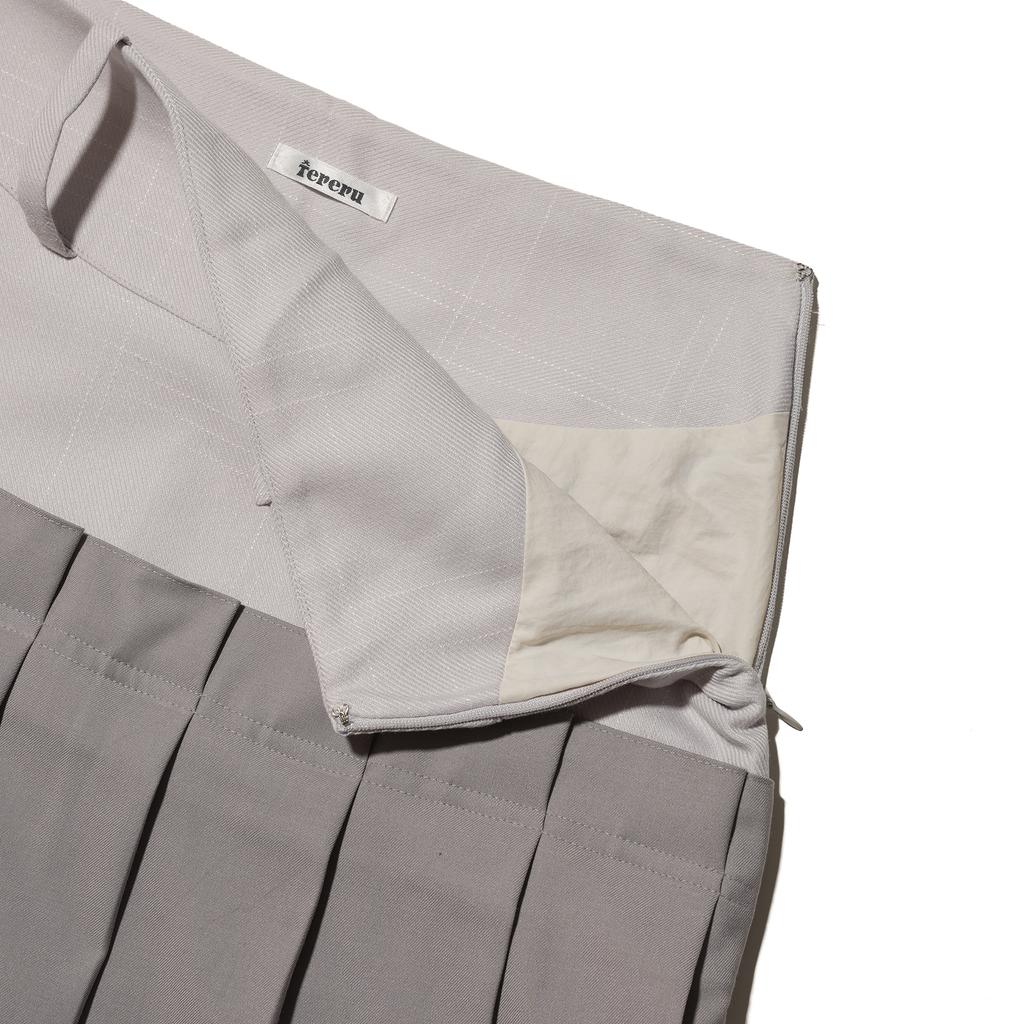 Telelu Pleated Layered Skirt Gray
