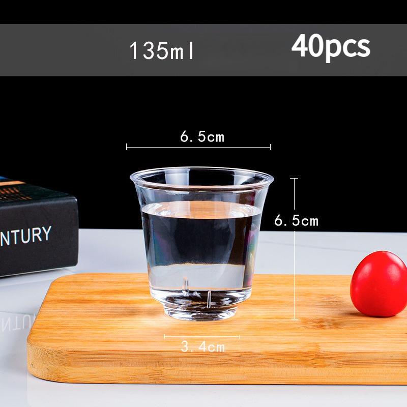 Eco-friendly Clear Plastic Disposable Party Shot Glasses Jelly Cups Tumblers Birthday Kitchen Accessories High Temperature Resistant Tea Cup for Drink