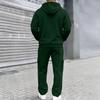 Men's Casual Two Piece Outdoor Set - Pullover Sweatshirt with Elastic Waist Cargo Pants