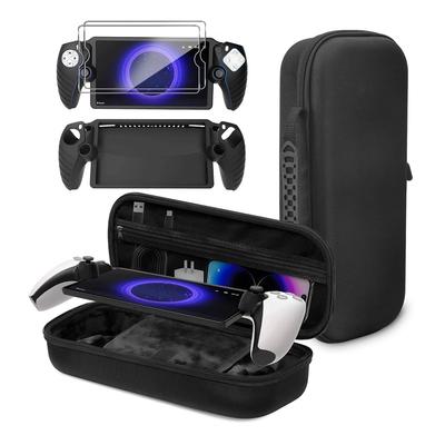 3 In 1 Accessoris Set Compatible With Playstation Portal, Eva Carrying Case For Ps5 Portal, Soft Silicone Protective Cover