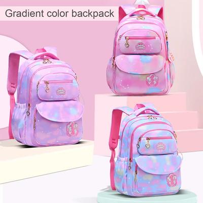 Trendiger wasserdichter Rucksack in Pink-Verlauf - Neue Kollektion, großes Fassungsvermögen, niedlicher Schulrucksack für Teenager-Mädchen, Reise-LZT