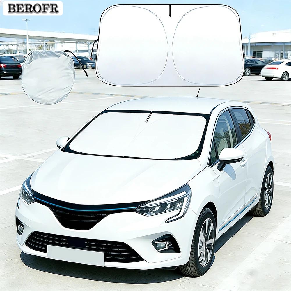 Car Windshield Sun Shade For Renault Clio 2 3 4 5 2012-2025 Sunshade Sun Visor Protector Foldable Blocks UV RaysWindshield Sunshades 1