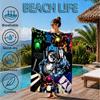 Robot Invasion Alert Beach Towel, Microfiber Beach Towel, Perfect For Pool, Beach, Travel, Home Decor Beach Party Fan Gifts