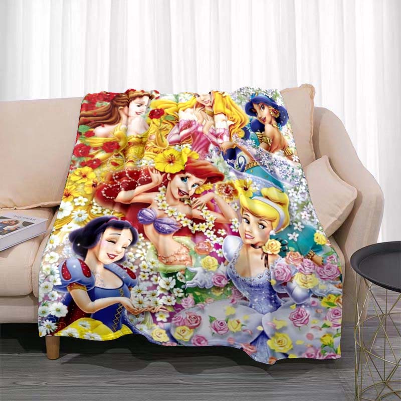 

A Variety of Disney Princess Cartoon Blankets, Suitable for All Seasons, for Children and Adults, A Luxurious Gift Choice. 75x90cm