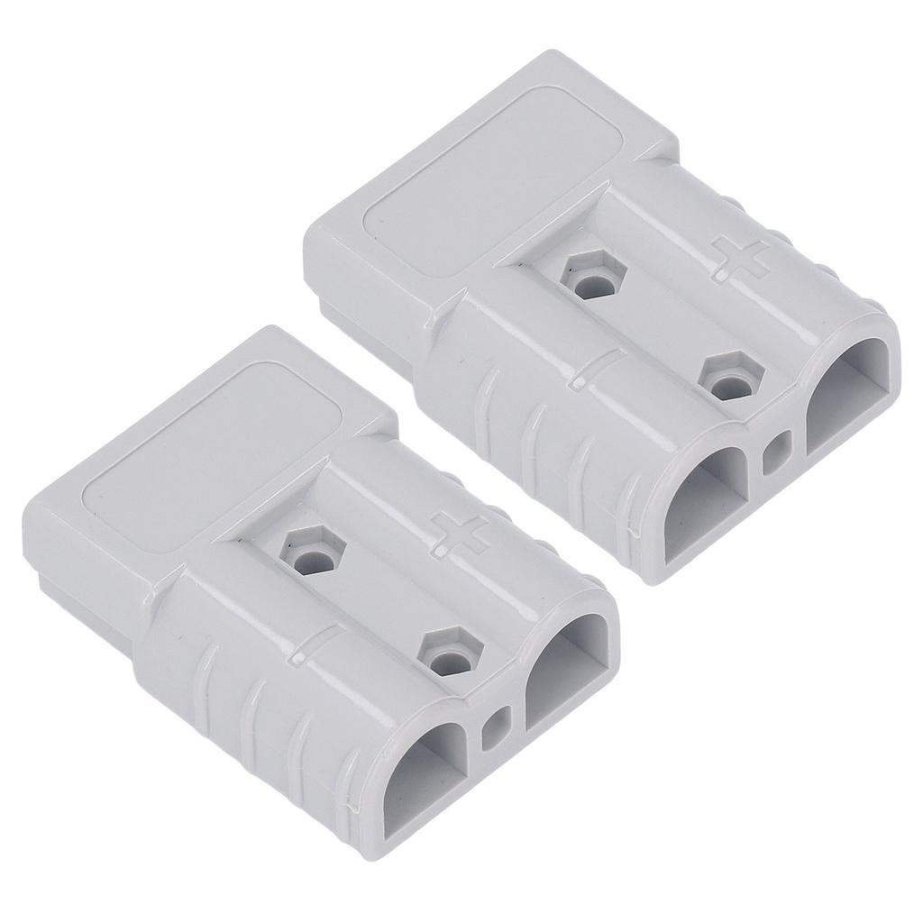 2 Set Battery Quick Connector Kit PC Shell Silver Plated Copper Terminal Battery Quick Connect Disconnect Plug 50A 600V