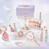 Flower Know Fresas Rococó Set de Regalo Todo en Uno Kit de Maquillaje Completo Profesional Espejo de Jardín Polvos Rubor Crema Labial Flowerknows