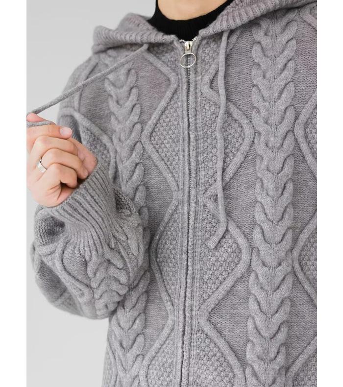 Men's Trendy Vintage Lazy Style Cardigan Hoodie Knitwear Sweater Jacket