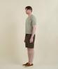 PANICALE Khaki Drawstring Linen Tencel Shorts