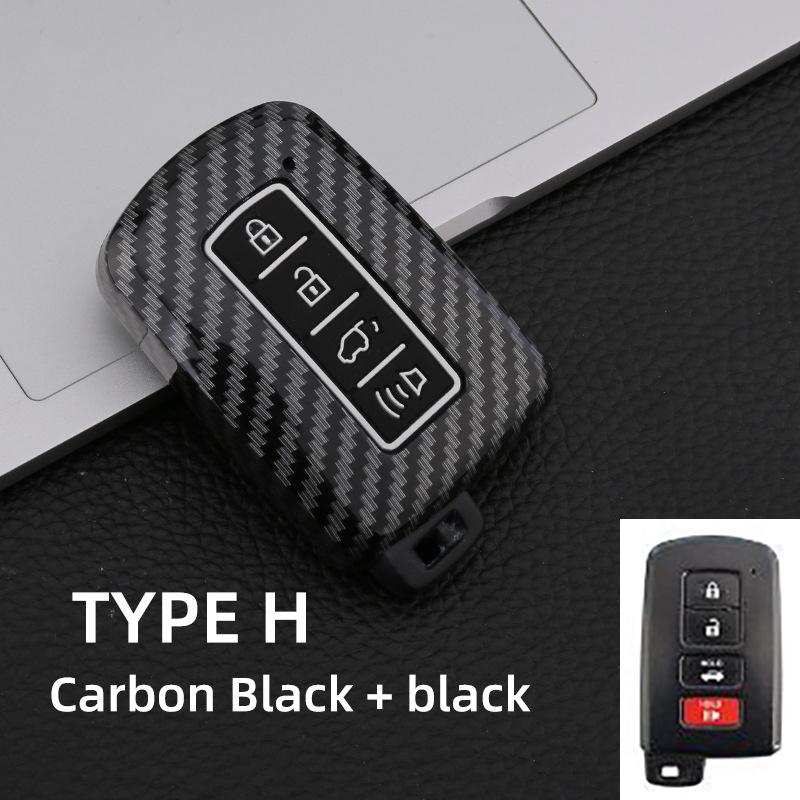 Abs Carbon 2 3 4 Button Car Key Case For Toyota Prius 30 Alpha Aqua Land Cruiser Auris 2012 - 2014 For Lexus Lc 200