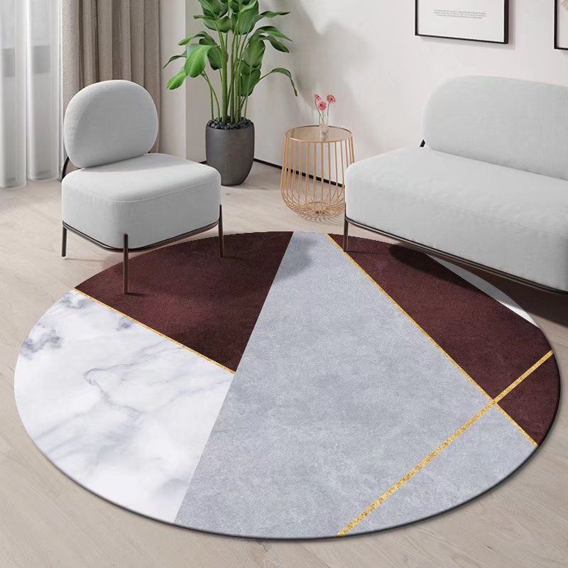 Round Carpet Nordic Living Room Light Luxury Carpet Home Bedroom Cradle Swivel Chair Anti Dirty Simple Study Room