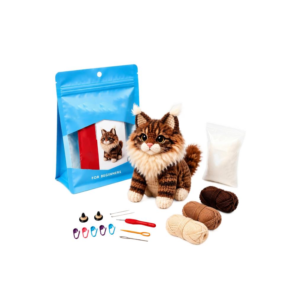Animal Crochet Kit for Beginners, Lover Gift, Decoration Set